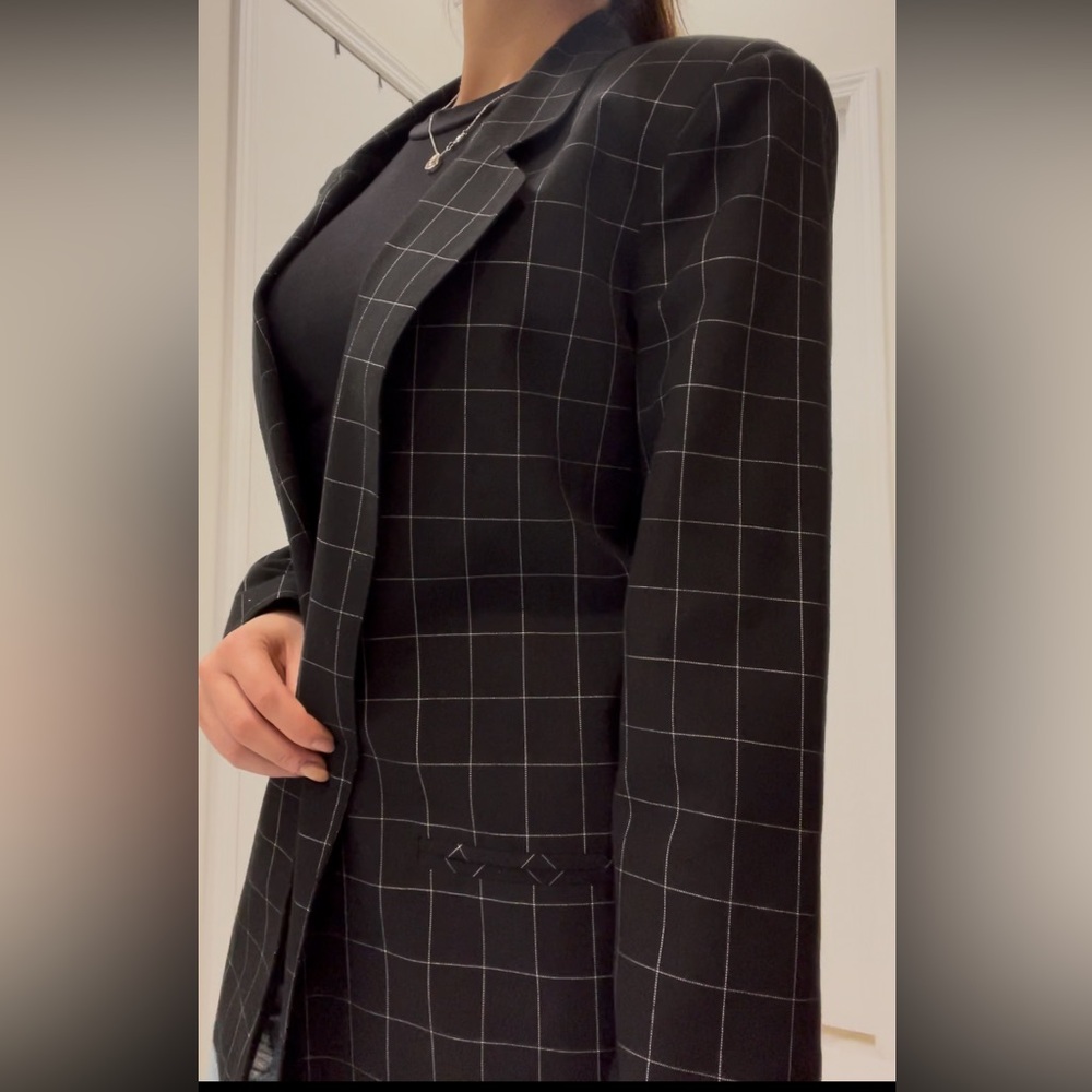 Black Checkered Blazer